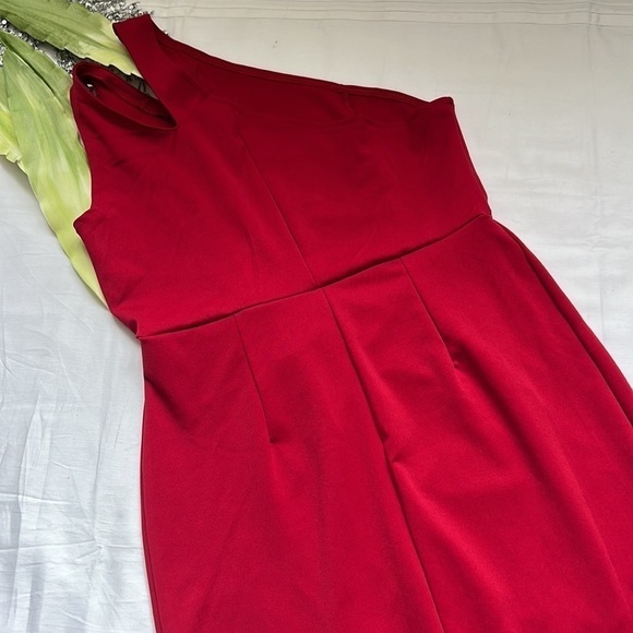 ⭐️one Shoulder Cutout Bodycon Sleeveless Cocktail Party Dress⭐️ - Picture 9 of 10